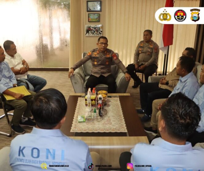 
					Perkuat Sinergi untuk Prestasi, Kapolres Luwu Sambut Hangat Pengurus KONI di Ruang Kerja