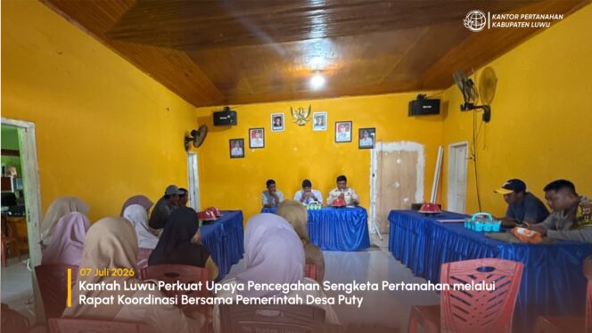 
					Kantah Luwu Gandeng Pemerintah Desa Puty Cegah Sengketa Pertanahan
