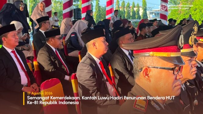 
					Semangat Kemerdekaan, Kantah Luwu Hadiri Penurunan Bendera HUT Ke-81 Republik Indonesia