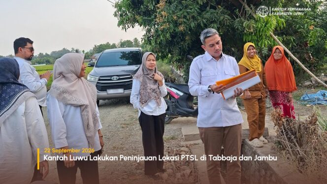 
					Kantah Luwu Lakukan Peninjauan Lokasi PTSL di Desa Tabbaja dan Desa Jambu