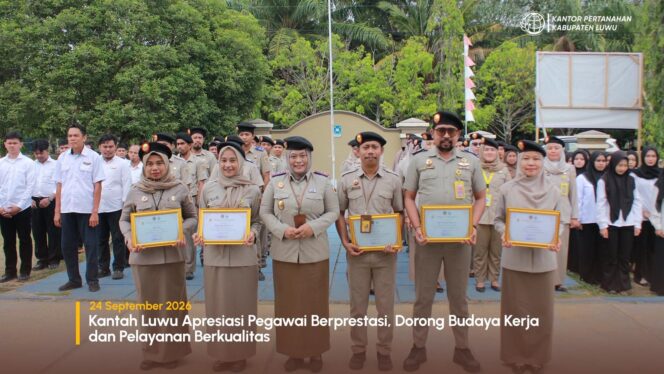 
					Kantah Luwu Apresiasi Pegawai Berprestasi, Dorong Budaya Kerja dan Pelayanan Berkualitas