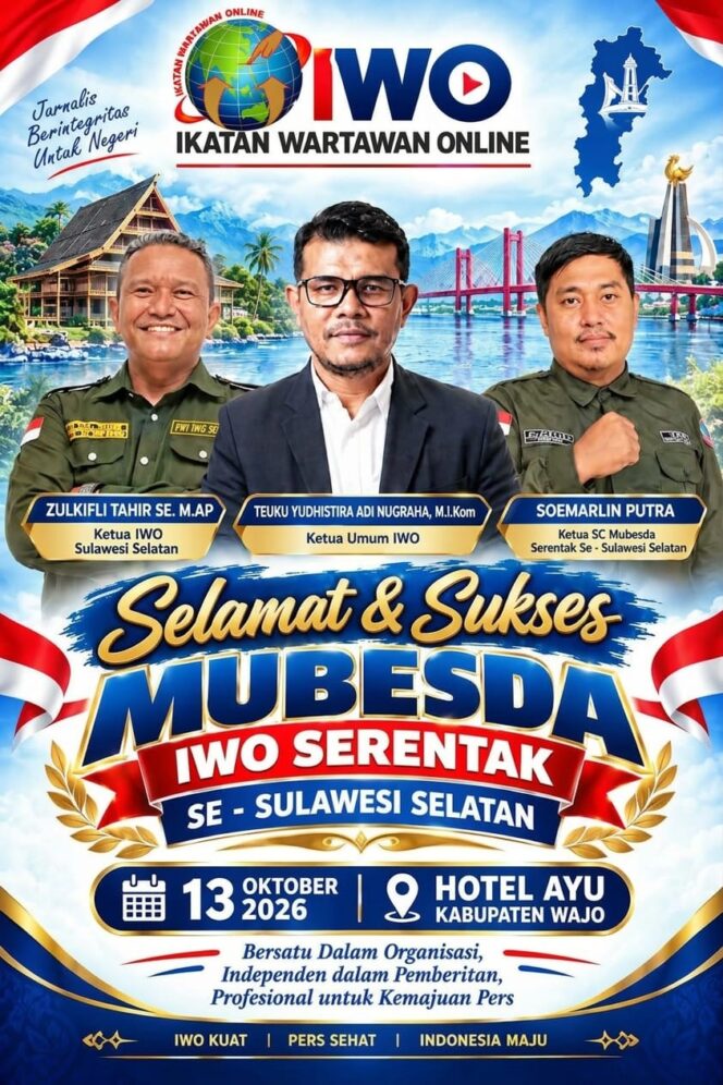 
					Mubesda IWO Serentak se-Sulsel Ditetapkan 13 Oktober, Wajo Jadi Tuan Rumah