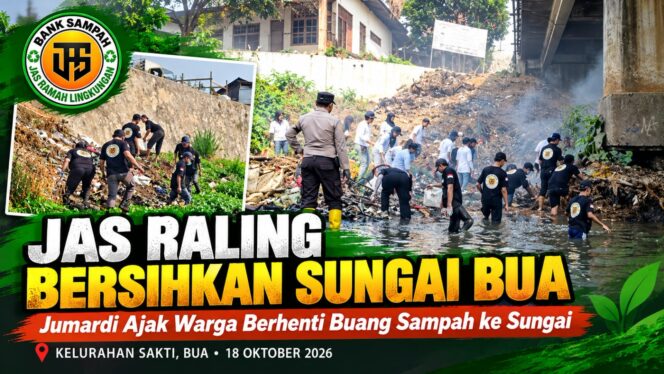 
					Sampah Menumpuk di Sungai Bua, Bank Sampah JAS Raling Turun Tangan