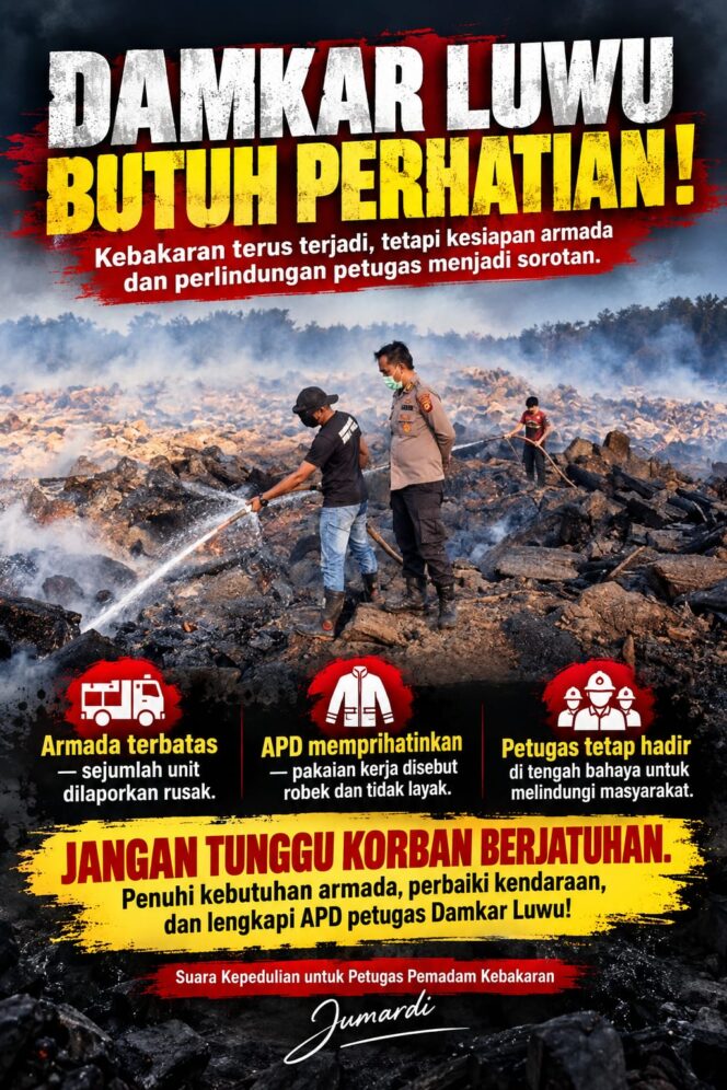 
					Ketua IWO Luwu Raya Miris Lihat Kondisi DLH dan Damkar, Armada Terbatas hingga Petugas Kerap Dimaki